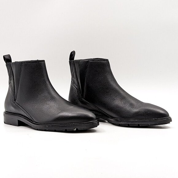 Via Spiga Emelin Boots - Weatherproof Black Leather size 8.5 - Picture 1 of 8